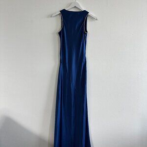 NAKED Cashmere Satin Maxi Dress – Blue